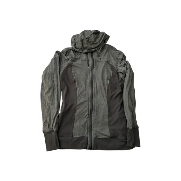 Lululemon Dance Studio Jacket III Reversible Olive Green Zip Up Hoodie Size 10 - Picture 10 of 15